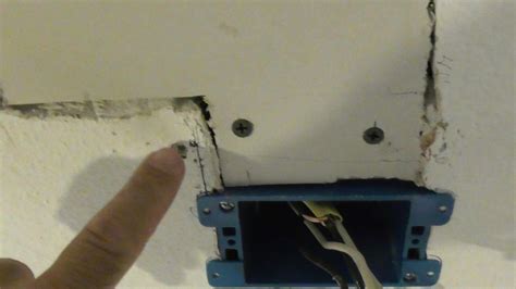 how to mount a junction box in drywall|extending romex behind drywall.